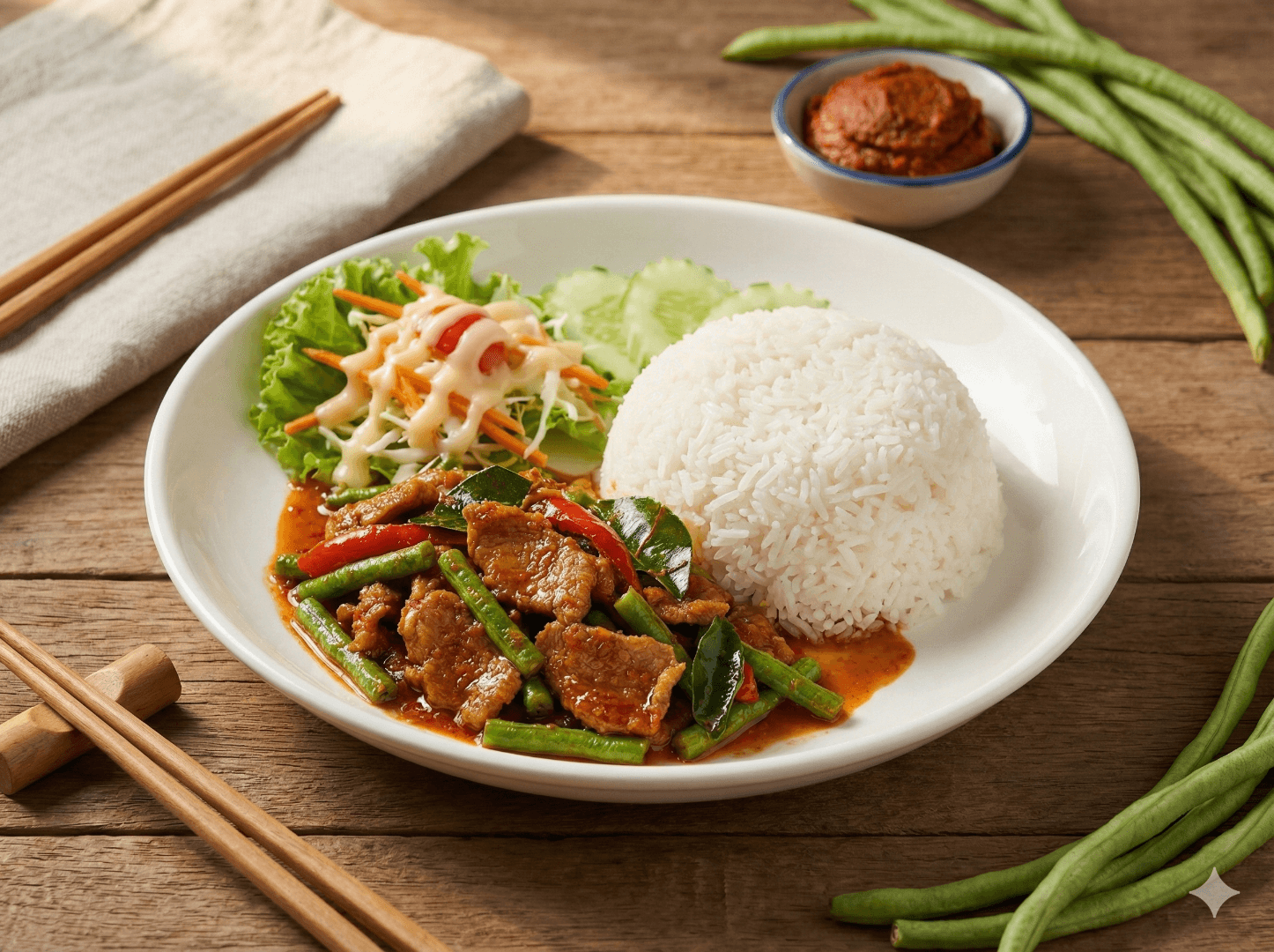 ข้าวผัดพริกแกง หมู/เนื้อ/ไก่