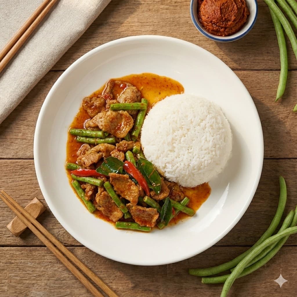 ข้าวผัดพริกแกง หมู/เนื้อ/ไก่