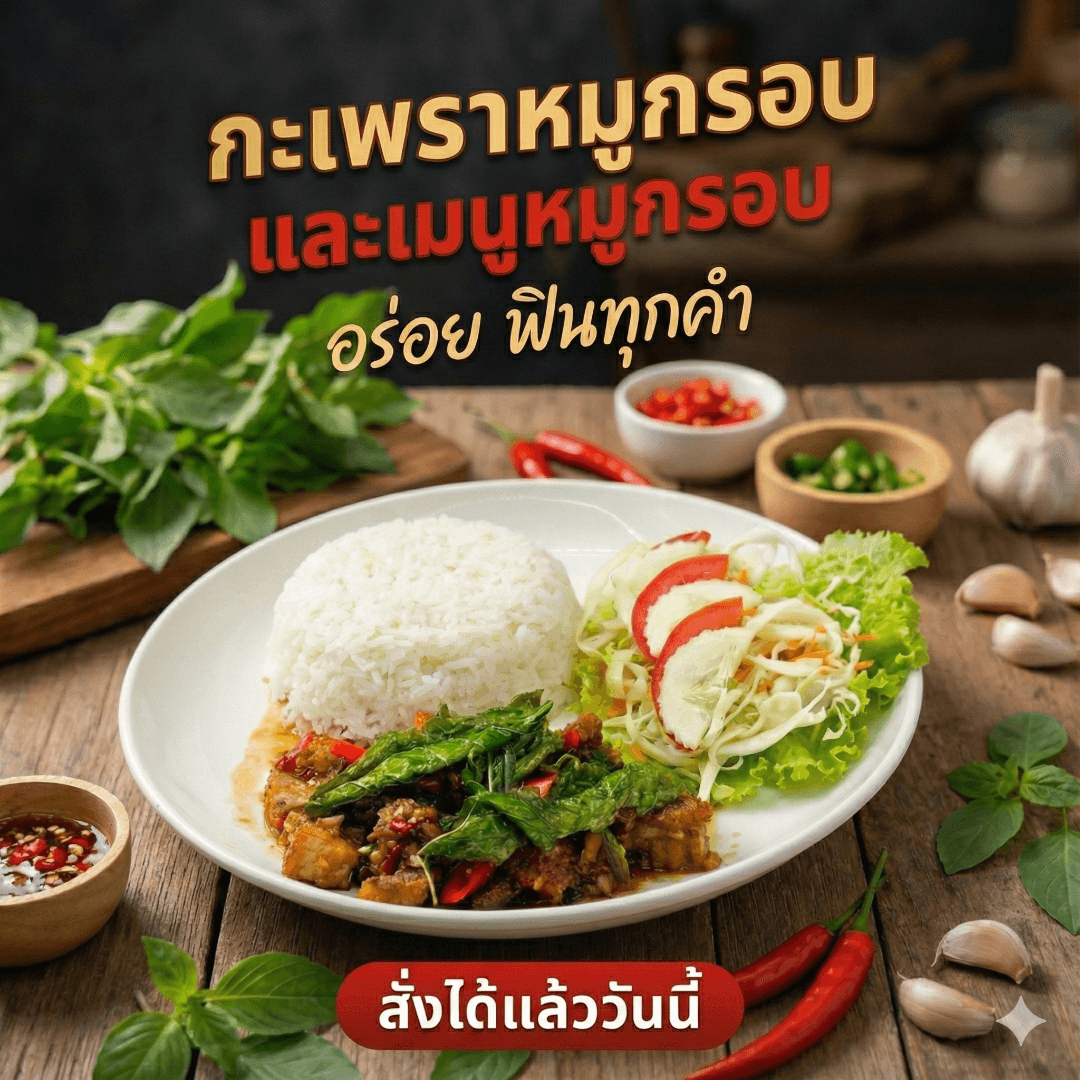 เมนูหมูกรอบที่จริงใจ และอร่อยที่สุด